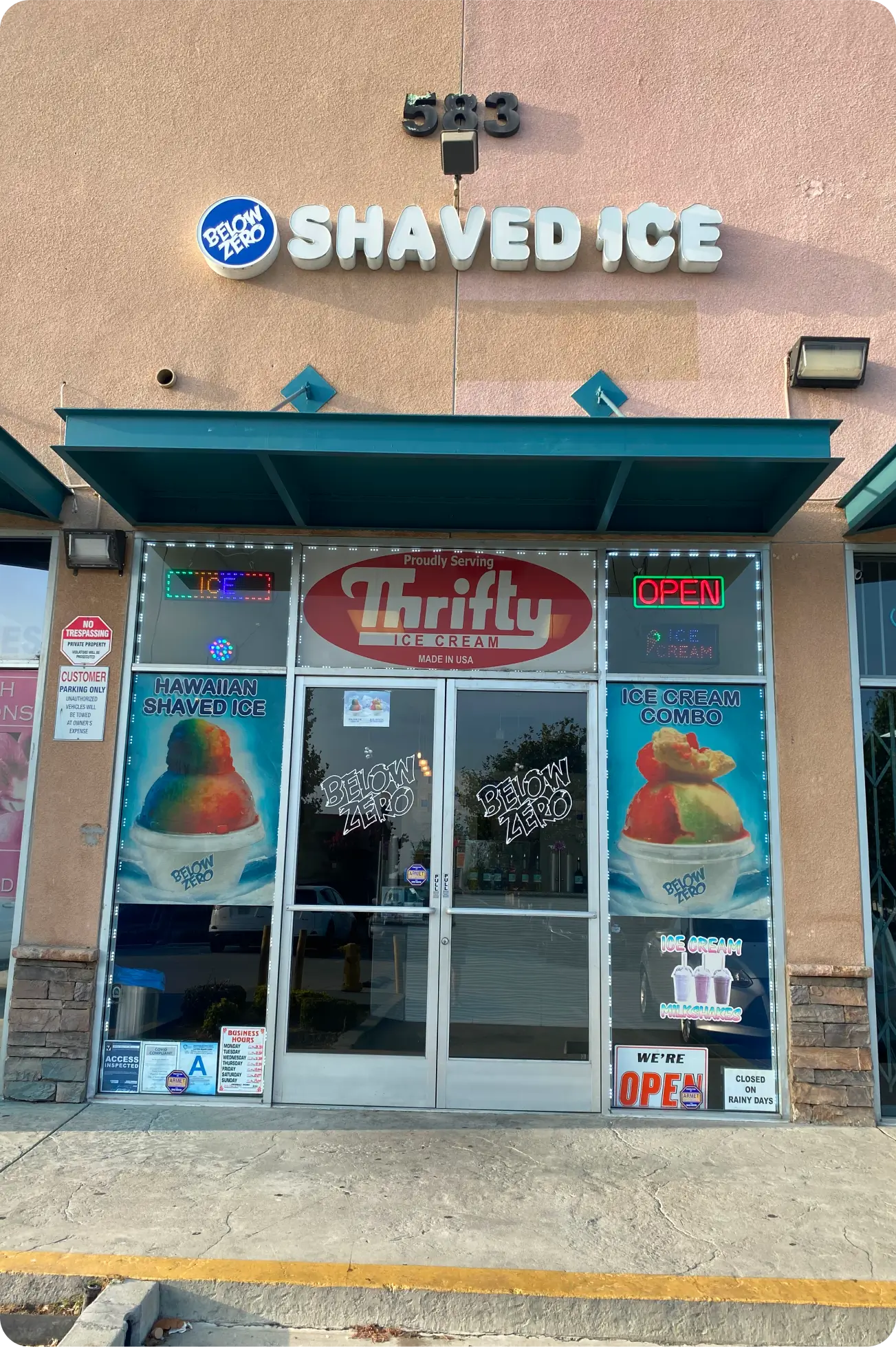 Below Zero store front